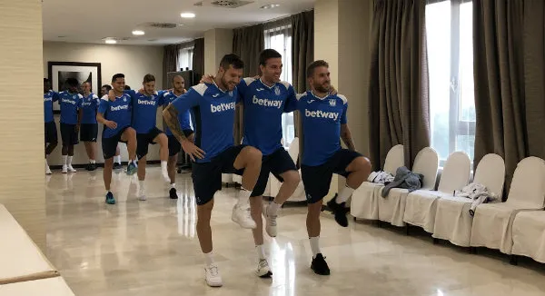 Calentamiento del Leganés