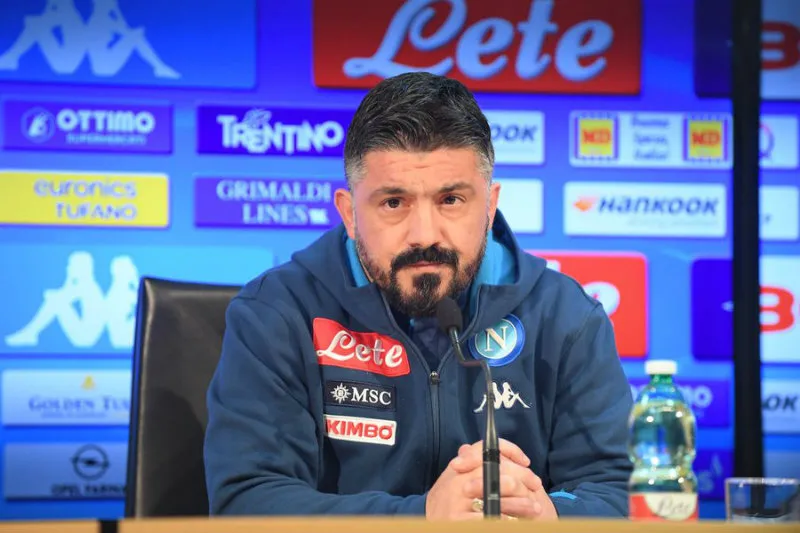 TWITTER: @SSCNAPOLIES Gennaro Gattuso en conferencia de prensa