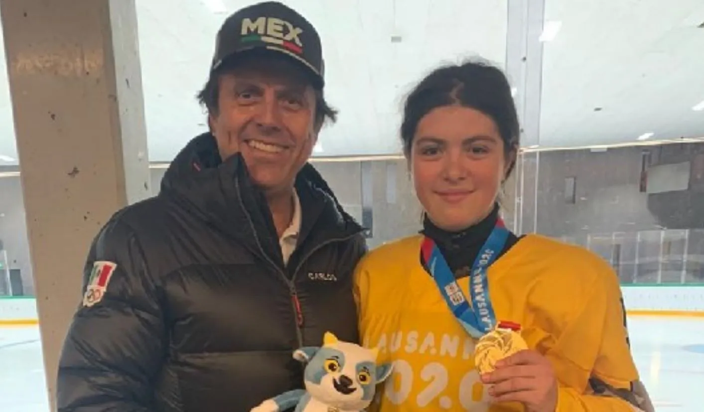 Carlos Pruneda junto a Laura Wilson