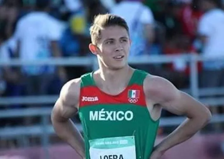 El atleta chihuahuense antes de correr