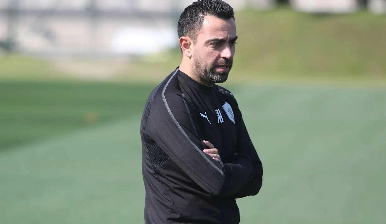 TWITTER @ALSADDSC Xavi Hernández luce pensativo en un entrenamiento