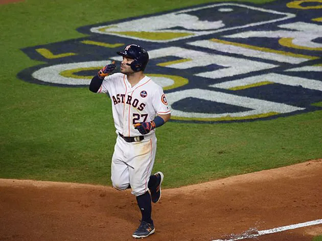 El venezolano durante la Serie Mundial del 2017