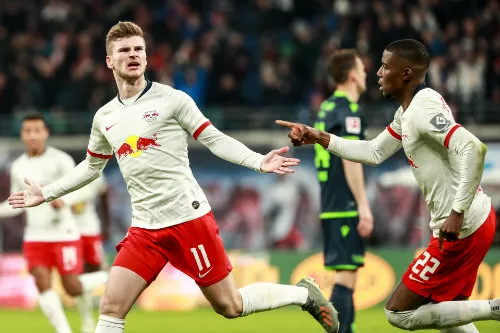 Timo Werner celebra un gol ante el Union Berlin