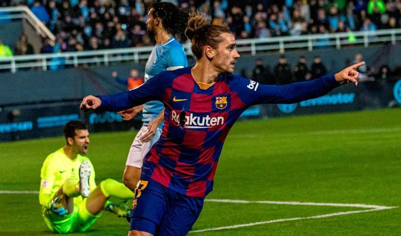 Antoine Griezmann celebra una anotación ante Ibiza