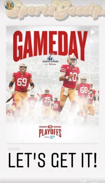 Mensaje de Kiara Mia a Garoppolo