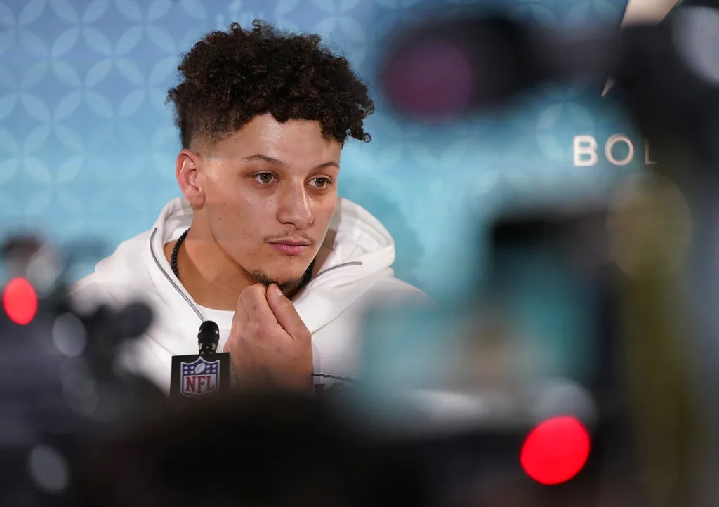 Patrick Mahomes, en entrevista en el Super Bowl Opening Night