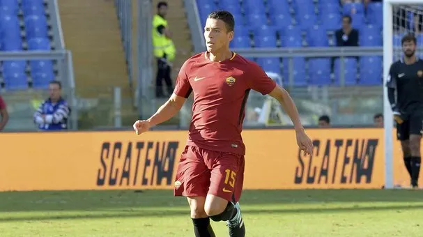 Moreno, en un partido de la Roma