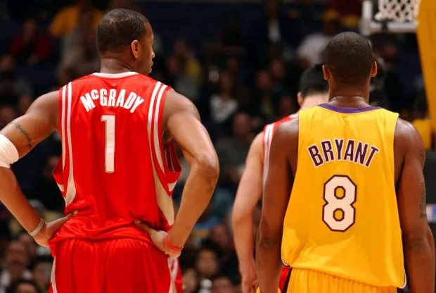 McGrady y Kobe en un juego de la NBA