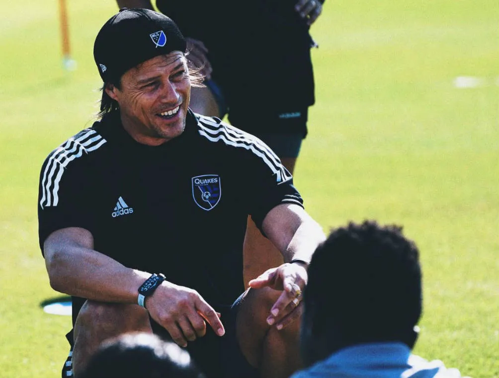 Matías en la pretemporada de San José Earthquakes
