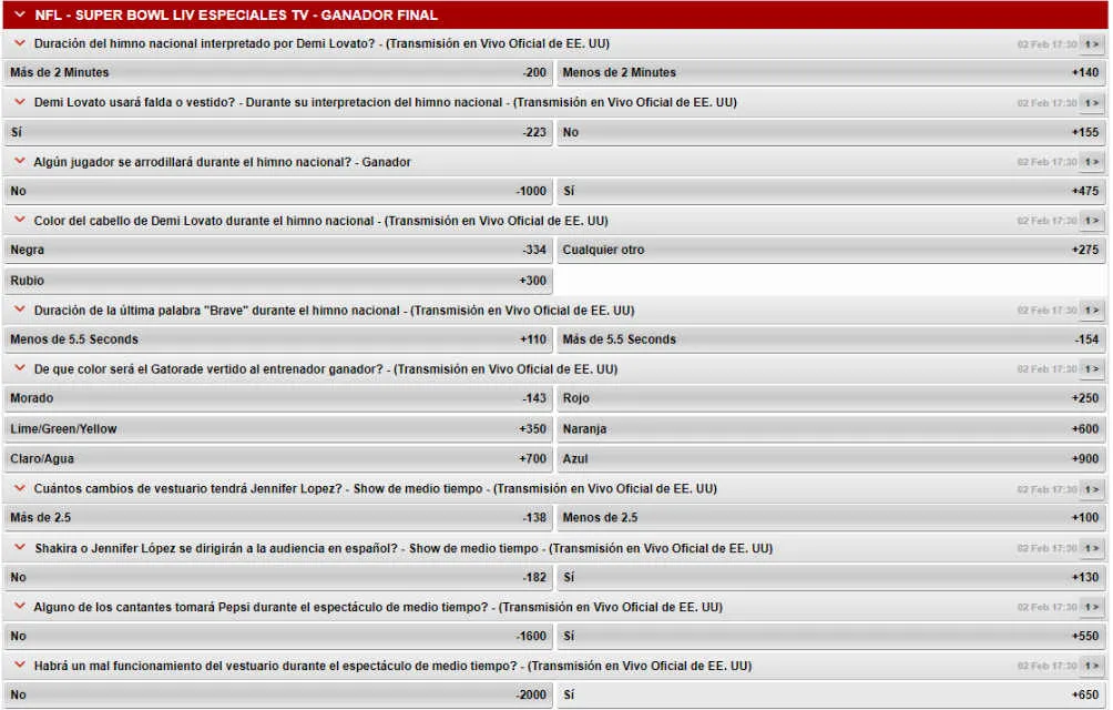 Las apuestas más extrañas en el portal Caliente