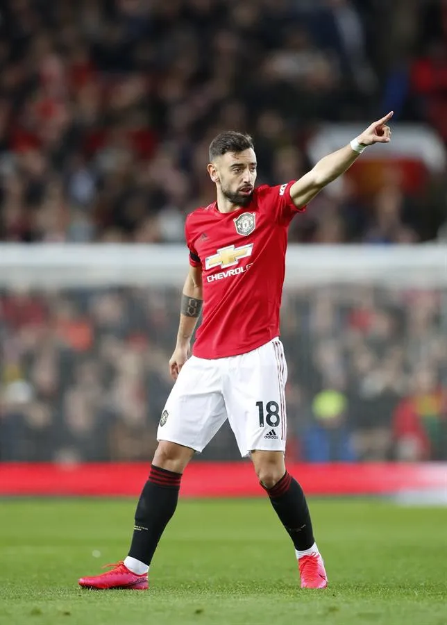 Bruno Fernandes, durante el juego ante los Wolves
