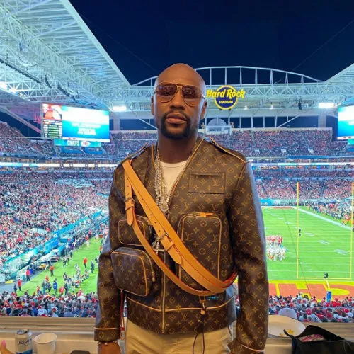 El exboxeador dentro del Hard Rock Stadium