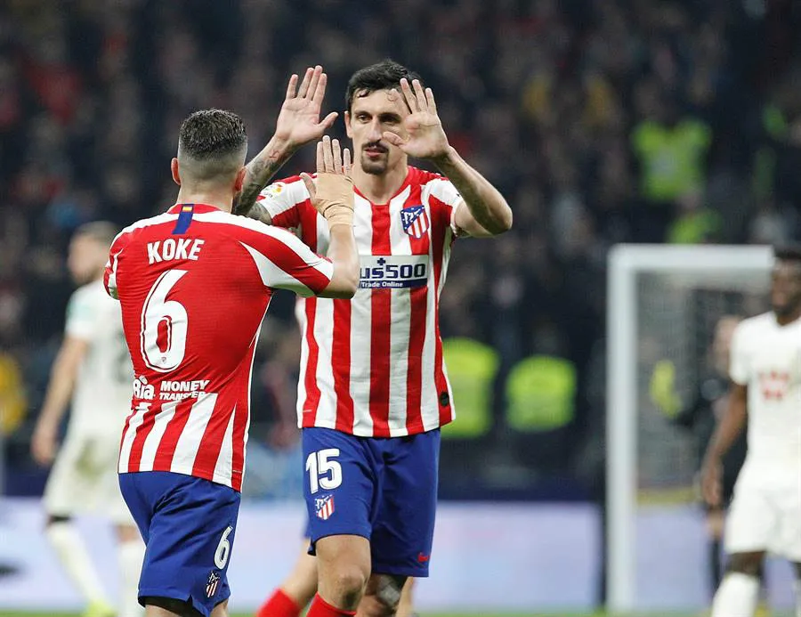 EFE Koke junto a Stefan Savic durante un partido del Atleti