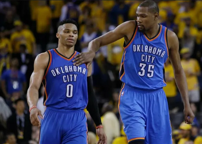 AP Russell Westbrook y 'Durantula' cuando jugaban en OKC