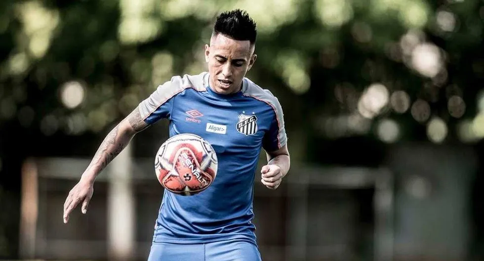 TWITTER @SantosFC Christian Cueva en una práctica del Santos FC