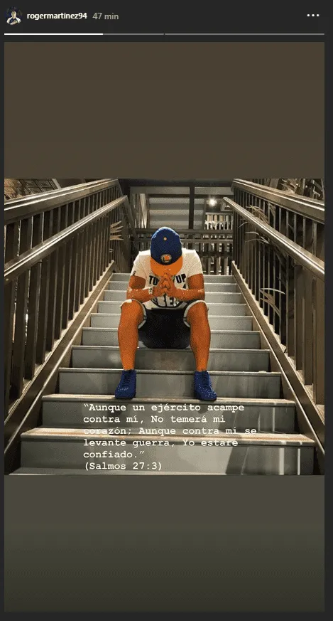 INSTAGRAM @rogermartinez94 Roger Martínez compartió una historia en Instagram