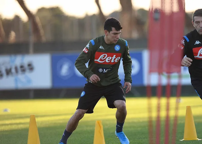Lozano, en un entrenamiento