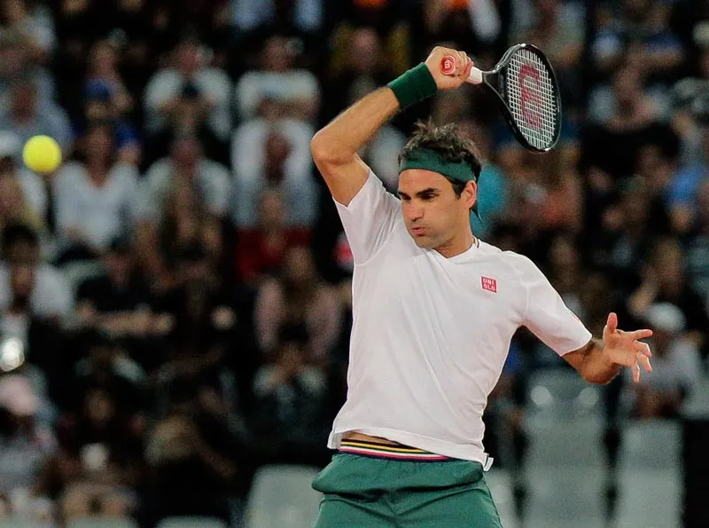Federer, en un juego de tenis
