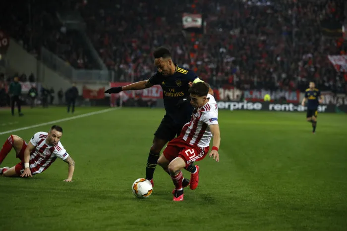 AP Aubameyang, en un partido del Arsenal