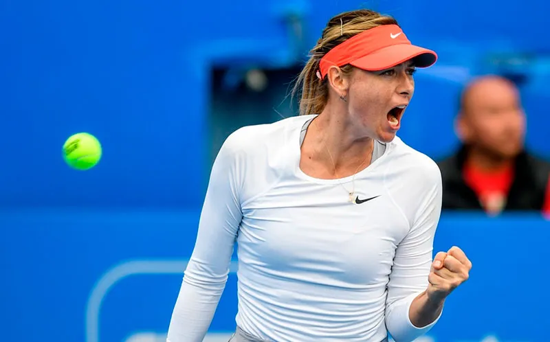 La tenista rusa celebra un punto