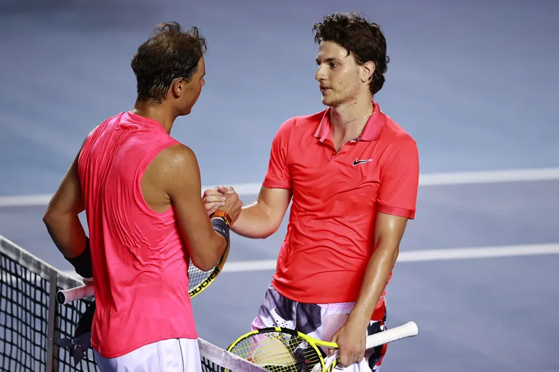 Nadal y Kecmanovic se saludan tras enfrentarse en Acapulco