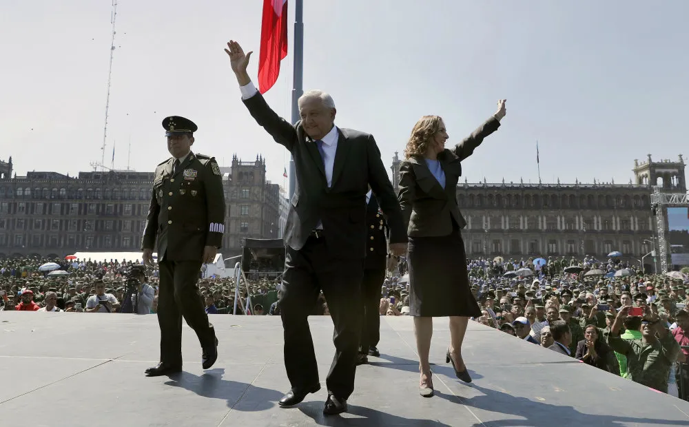 AMLO, en un evento en el zócalo de la Ciudad de México