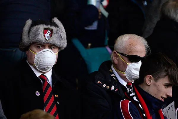 Fans de Bournemouth antes del juego contra Chelsea