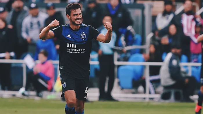 TWITTER @SJEARTHQUAKES Alanís, en festejo de gol