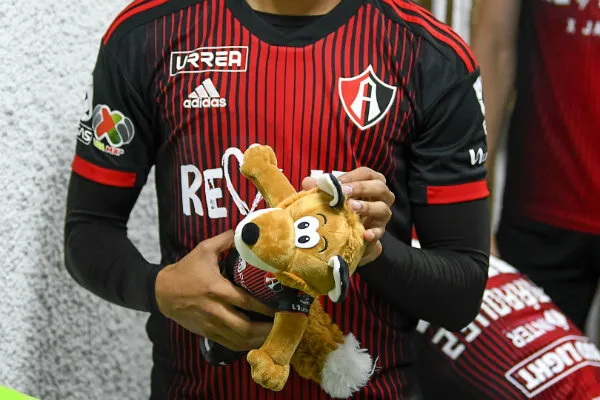 Aficionado con peluche por la activación