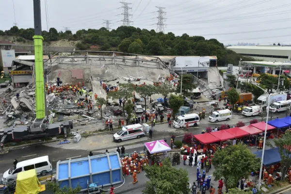 Resultados del derrumbe en China