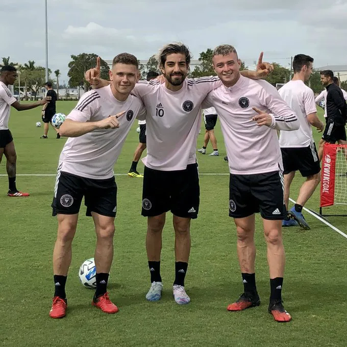 Jugadores del Inter de Miami en un entrenamiento