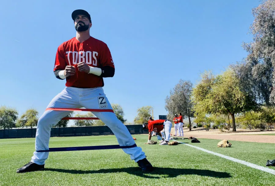 Jugadores de Tijuana, previo al juego ante Dodgers