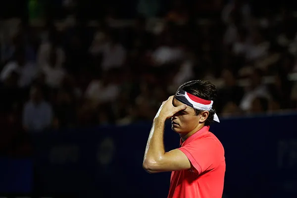 Taylor Fritz tras un partido contra Nadal