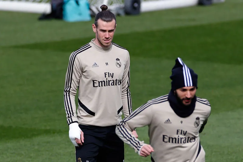EFE Gareth Bale, en un entrenamiento del Real Madrid