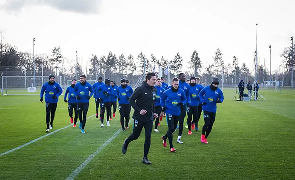 HERTHA BERLÍN La práctica de los jugadores del equipo alemán