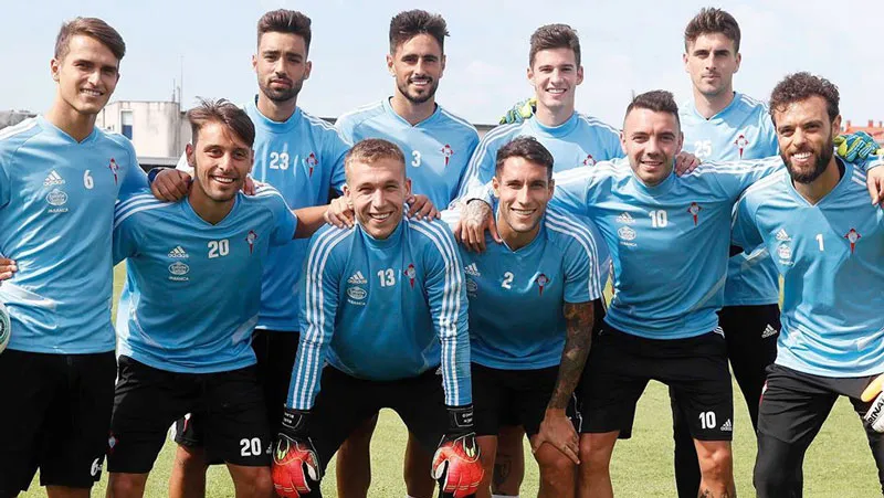 FACEBOOK @RCCELTA Jugadores del Celta durante un entrenamiento