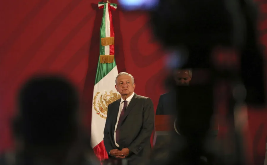 AMLO en el Palacio Nacional de la Ciudad de México