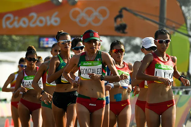 Lupita González, en la prueba de 20 kms. de Río 2016