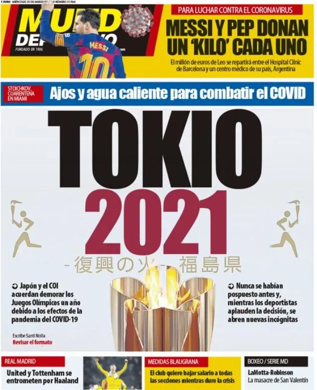Portada de Mundo Deportivo