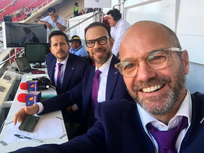 Guerrero, Zague y García, en una transmisión