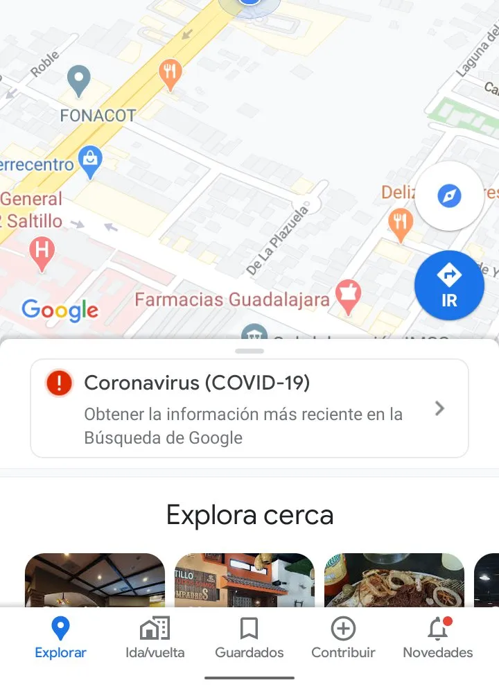 GOOGLE MAPS Información por parte de Google Maps