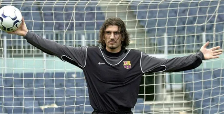 Rustu Recber en un entrenamiento de los culés