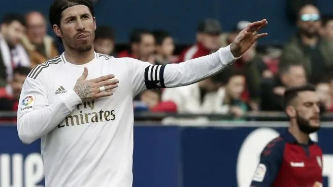Sergio Ramos, en un partido del Real Madrid