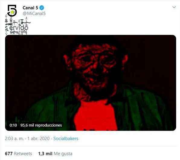 ESPECIAL Así fue publicado en la cuenta oficial del canal