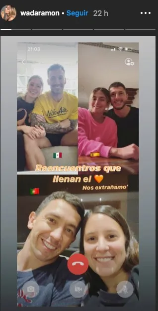 Videollamada entre los jugadores argentinos