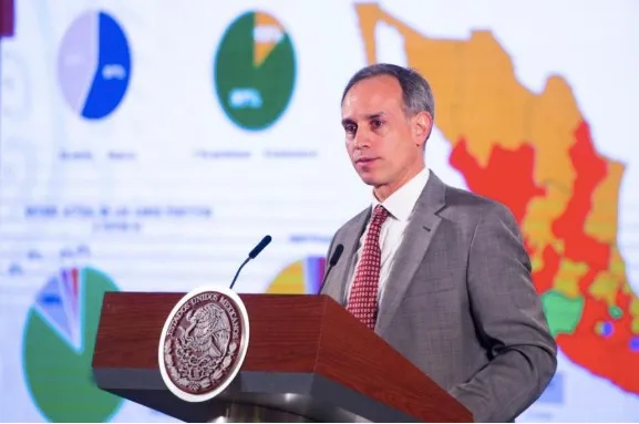 López-Gatell informando sobre los casos de COVID-19