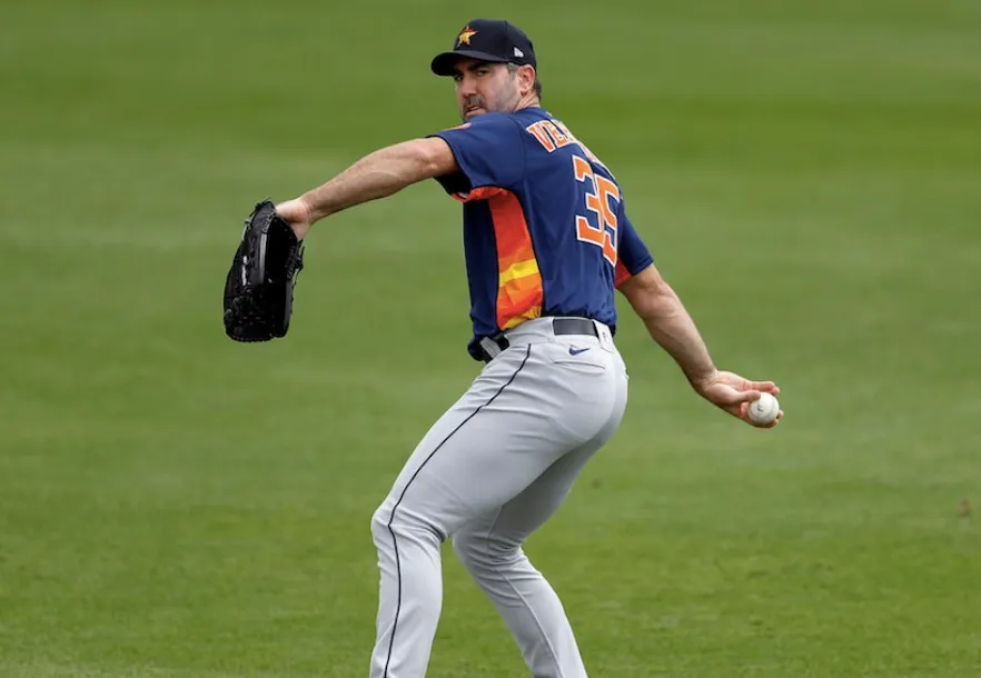 Verlander en un partido con los Astros