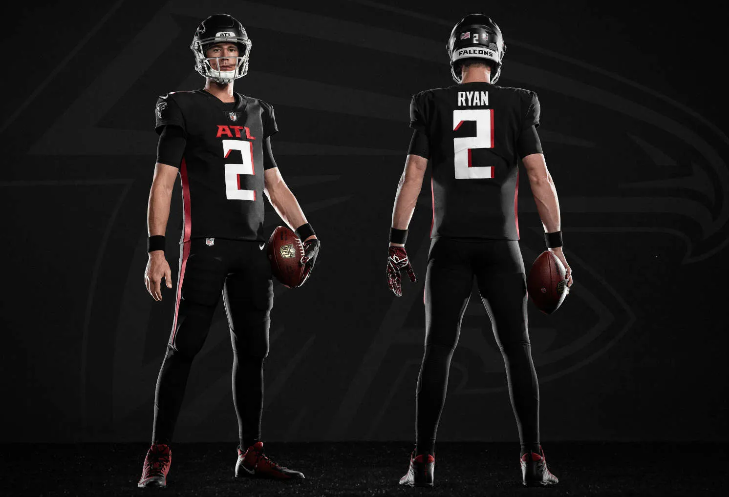 TWITTER @AtlantaFalcons Matt Ryan, el quarterback del equipo, con la indumentaria negra