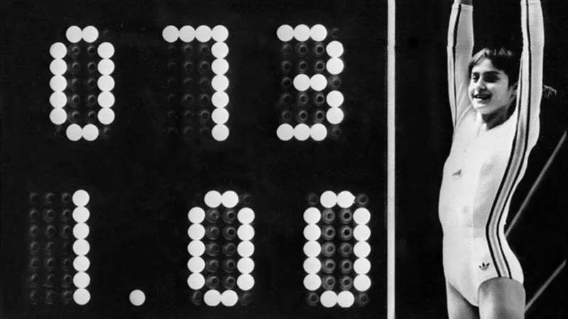 La gimnasta rumana presumiento su calificación