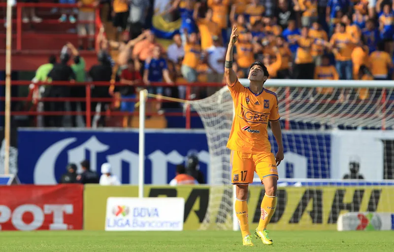 IMAGO7 Pulido festeja un gol en su etapa como jugador de Tigres